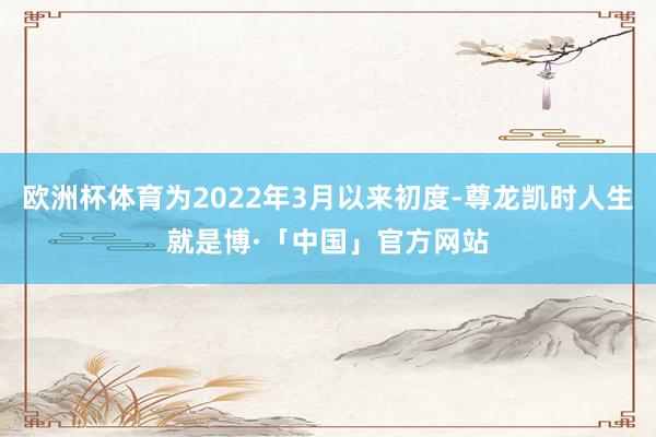 欧洲杯体育为2022年3月以来初度-尊龙凯时人生就是博·「中国」官方网站