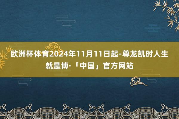 欧洲杯体育2024年11月11日起-尊龙凯时人生就是博·「中国」官方网站