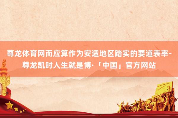 尊龙体育网而应算作为安适地区踏实的要道表率-尊龙凯时人生就是博·「中国」官方网站