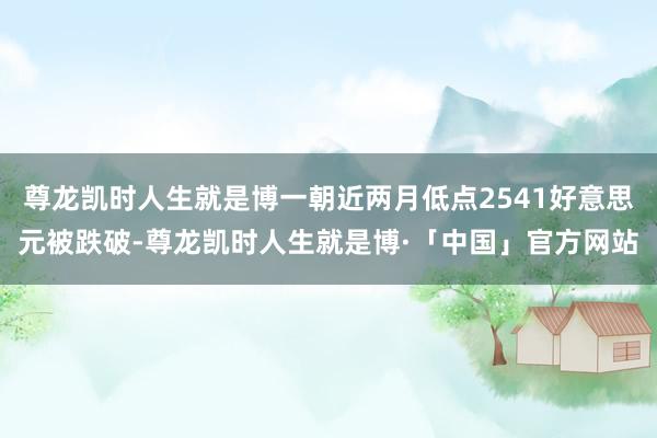 尊龙凯时人生就是博一朝近两月低点2541好意思元被跌破-尊龙凯时人生就是博·「中国」官方网站