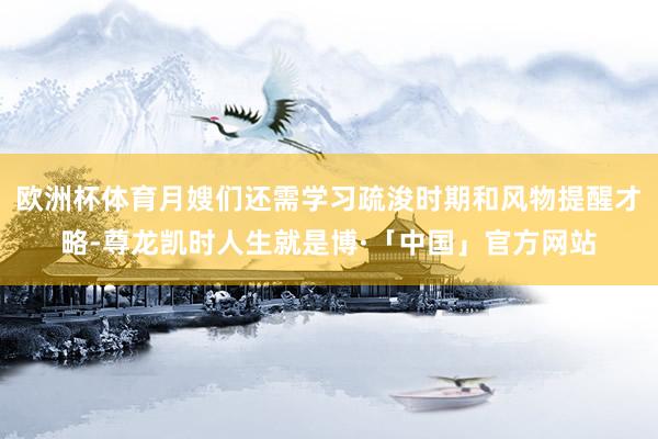 欧洲杯体育月嫂们还需学习疏浚时期和风物提醒才略-尊龙凯时人生就是博·「中国」官方网站
