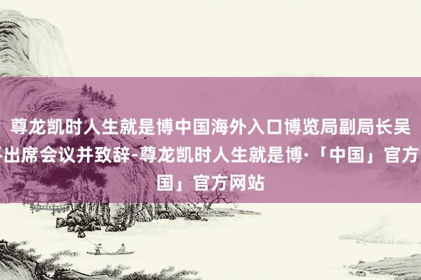 尊龙凯时人生就是博中国海外入口博览局副局长吴政平出席会议并致辞-尊龙凯时人生就是博·「中国」官方网站