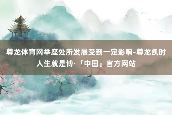 尊龙体育网举座处所发展受到一定影响-尊龙凯时人生就是博·「中国」官方网站