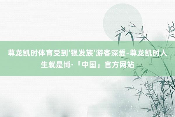 尊龙凯时体育受到‘银发族’游客深爱-尊龙凯时人生就是博·「中国」官方网站