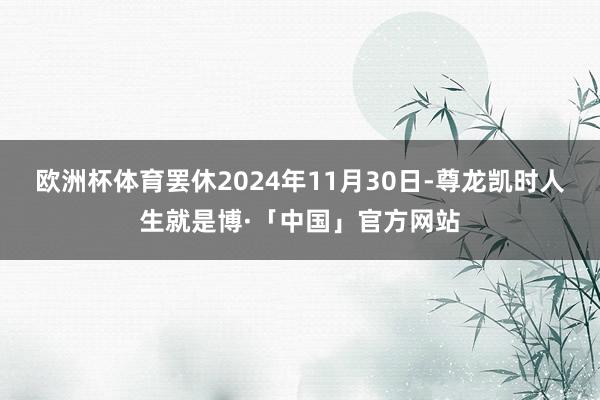 欧洲杯体育罢休2024年11月30日-尊龙凯时人生就是博·「中国」官方网站