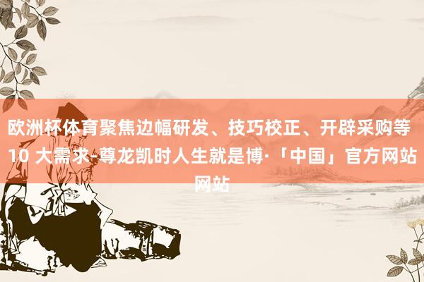 欧洲杯体育聚焦边幅研发、技巧校正、开辟采购等 10 大需求-尊龙凯时人生就是博·「中国」官方网站