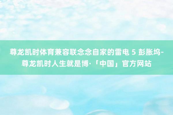 尊龙凯时体育兼容联念念自家的雷电 5 彭胀坞-尊龙凯时人生就是博·「中国」官方网站