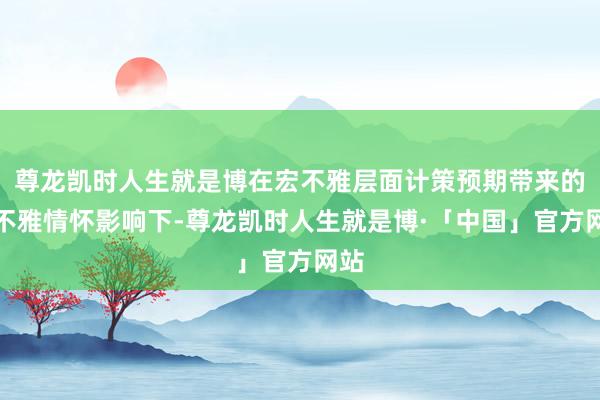 尊龙凯时人生就是博在宏不雅层面计策预期带来的乐不雅情怀影响下-尊龙凯时人生就是博·「中国」官方网站