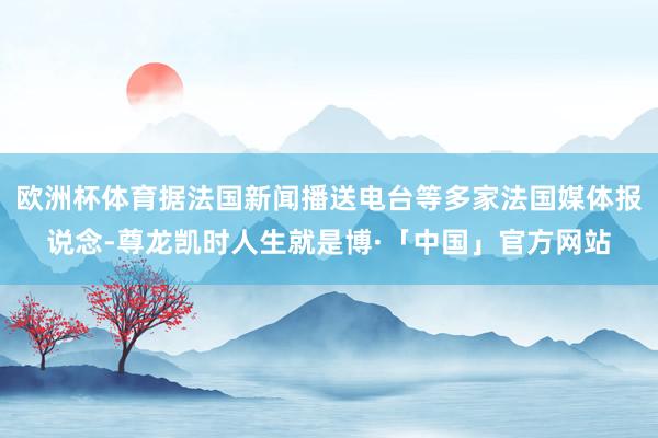 欧洲杯体育据法国新闻播送电台等多家法国媒体报说念-尊龙凯时人生就是博·「中国」官方网站