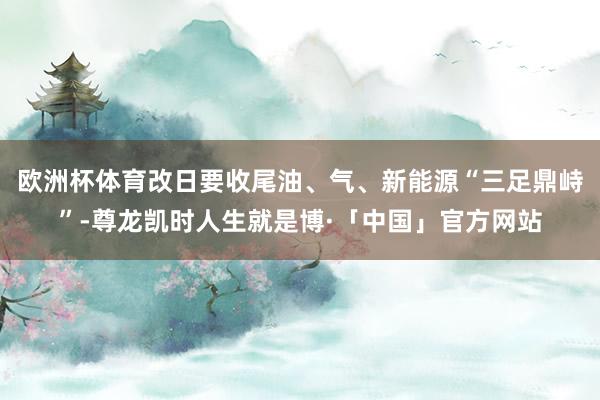 欧洲杯体育改日要收尾油、气、新能源“三足鼎峙”-尊龙凯时人生就是博·「中国」官方网站