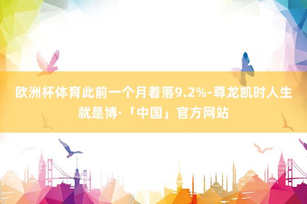 欧洲杯体育此前一个月着落9.2%-尊龙凯时人生就是博·「中国」官方网站