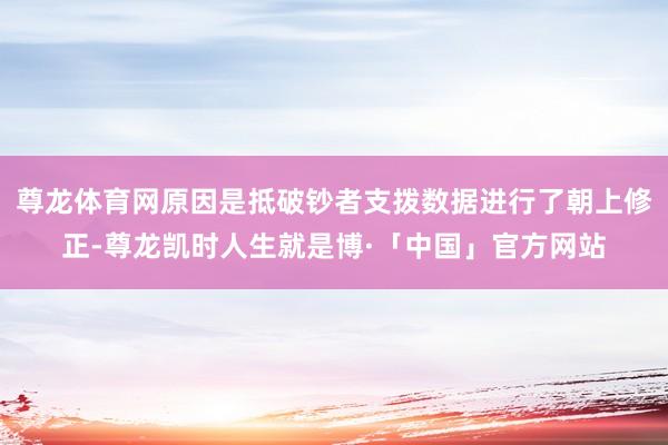 尊龙体育网原因是抵破钞者支拨数据进行了朝上修正-尊龙凯时人生就是博·「中国」官方网站